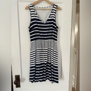 Striped, nautical, sleeveless summer dress